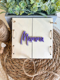 Biglietto regalo in legno per la Festa della Mamma
