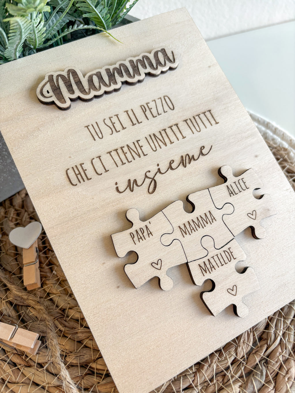 Quadretto puzzle Mamma