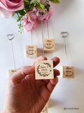 Cubetto portafoto in legno per laurea