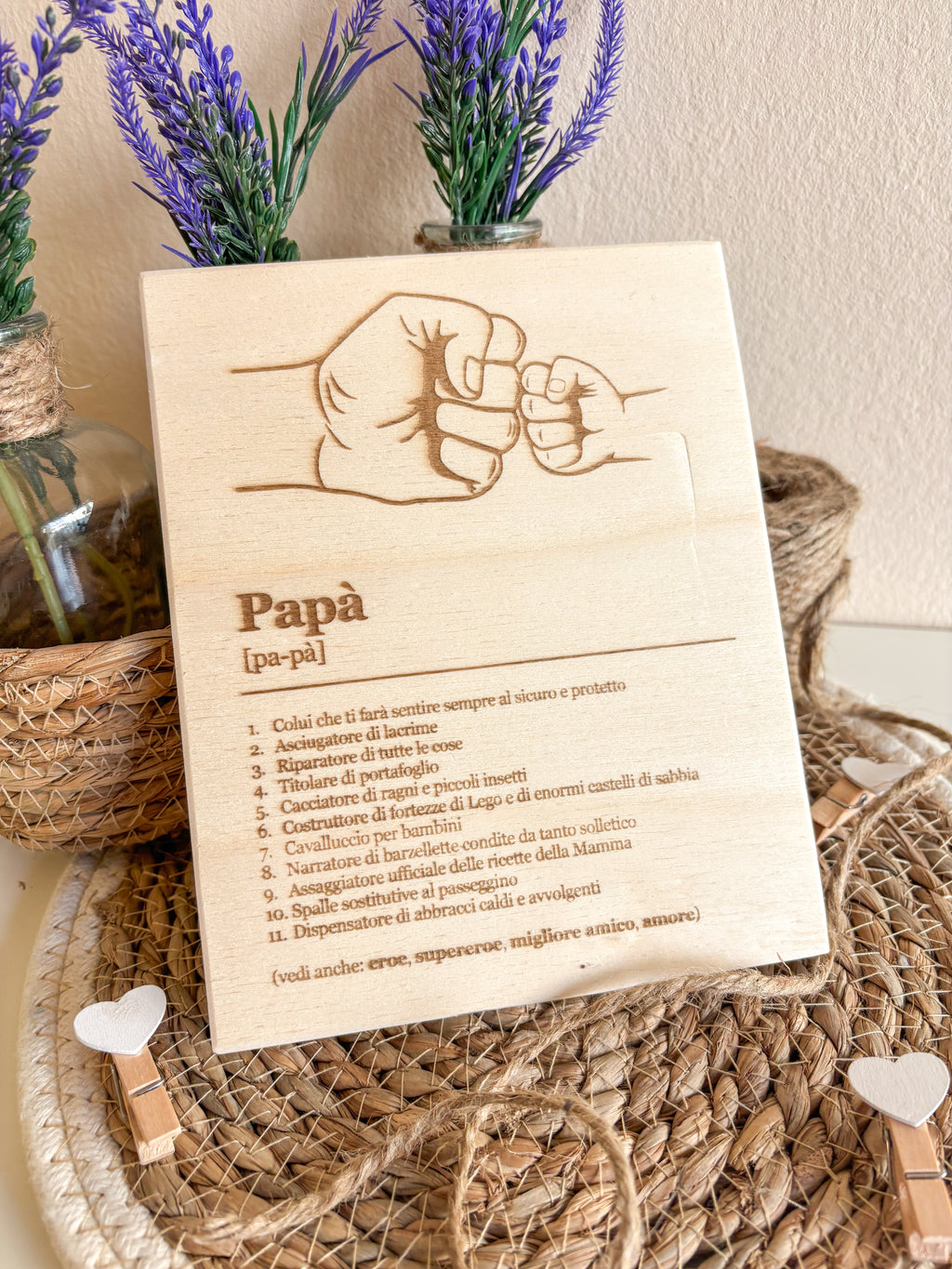 Quadretto personalizzato in Legno per la festa del Papà