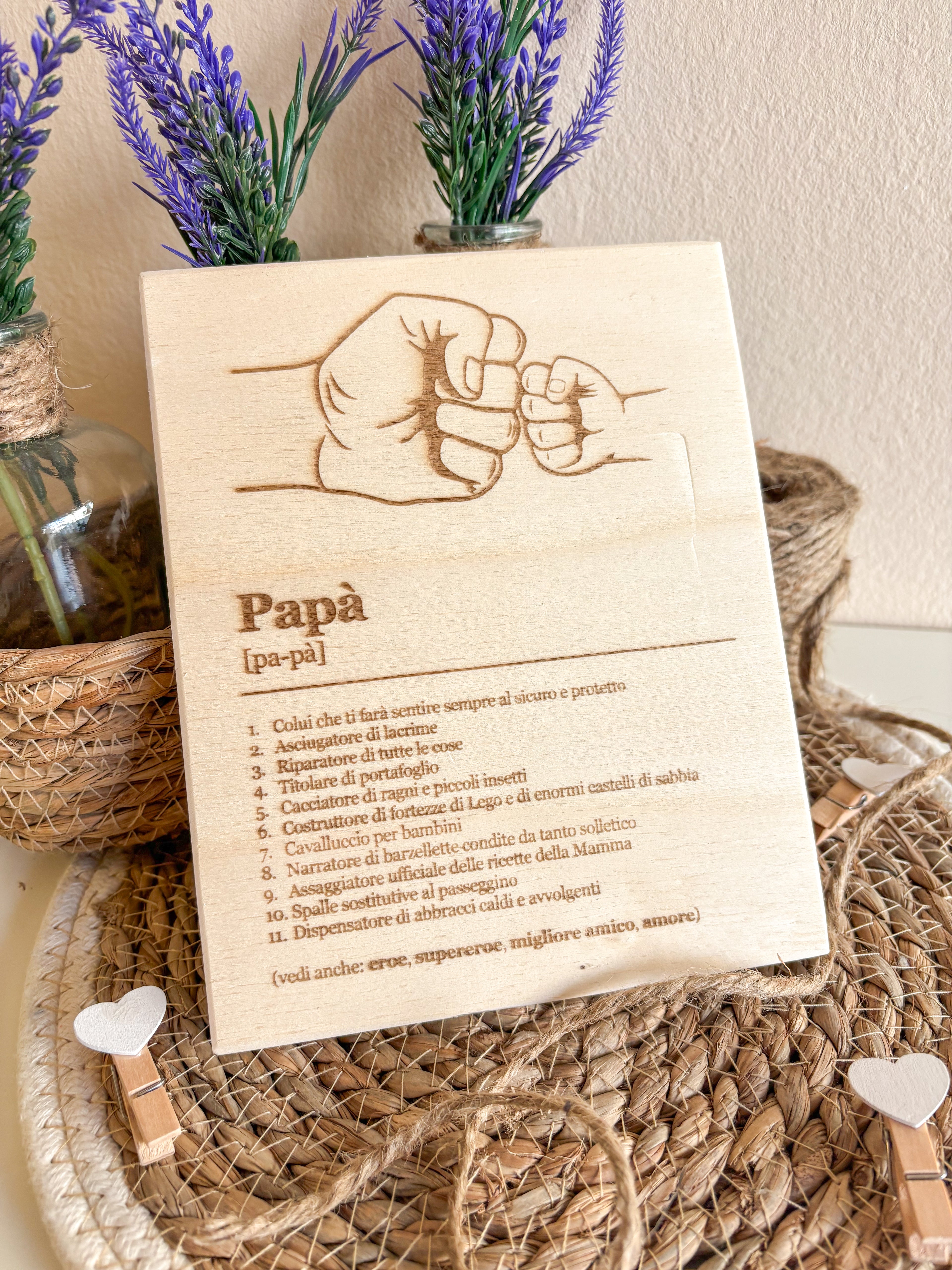 Quadretto personalizzato in Legno per la festa del Papà