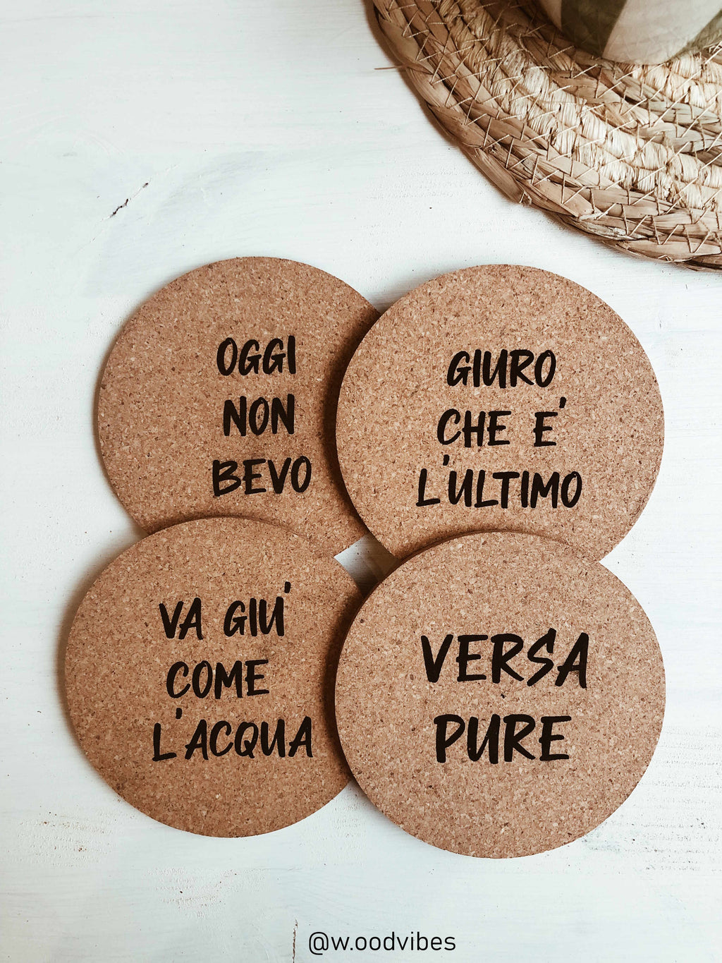 Sottobicchieri in sughero personalizzabili